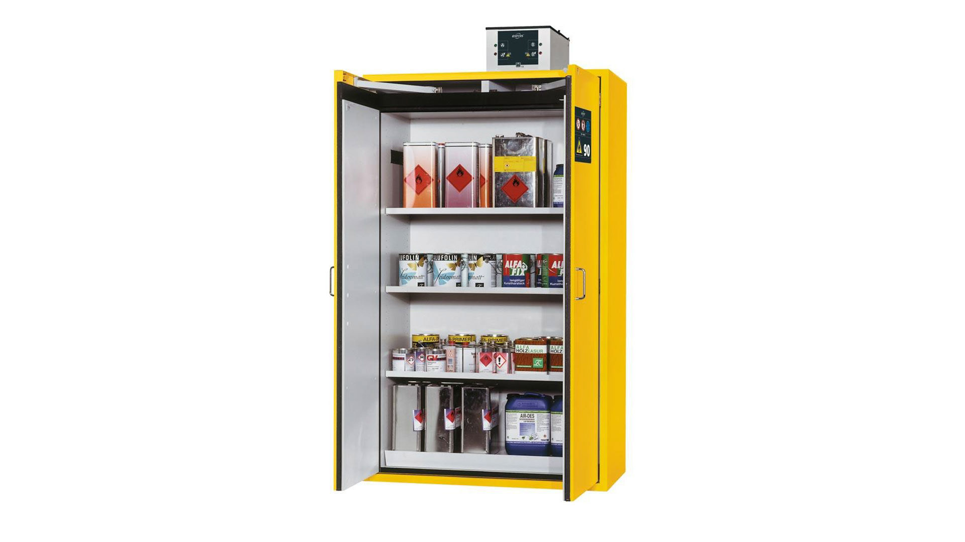 Gefahrstoffschrank Typ 90 mit Türfeststellanlage