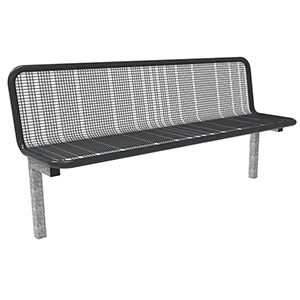 Parkbank aus Stahl - Breite: 179,5 cm - Farbe: RAL 7016 anthrazitgrau