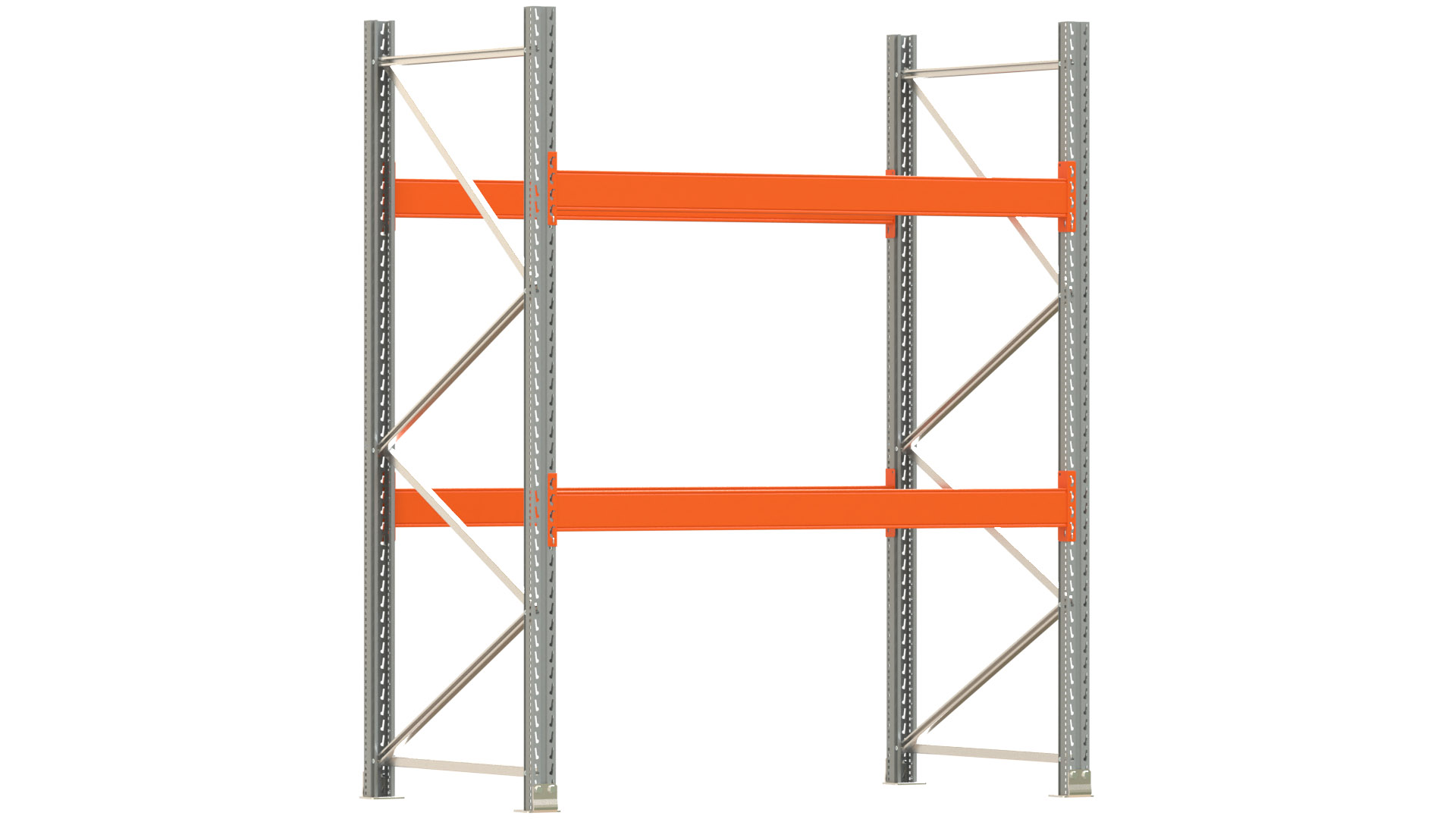 Palettenregal ARTUS - Breite 207 cm - Höhe 250 cm - Tiefe 110 cm - Fachlast 3000 kg - 6 Palettenstellplätze