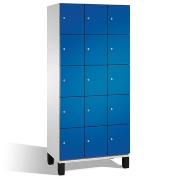 Fächerschrank, Breite 120 cm, Höhe 198 cm, Tiefe 52,5 cm, 15 Fächer