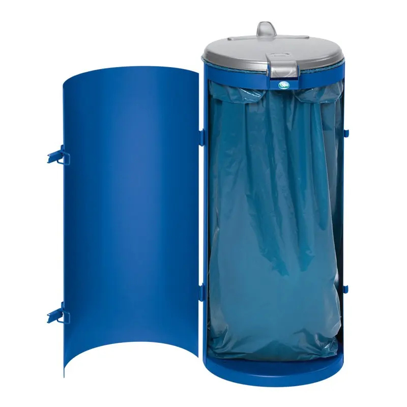 Abfalleimer - verschließbare Tür (DxH) 450x900 mm - Inh. 120 l - Farbe blau