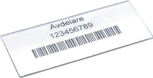 Etiketten mit Halter