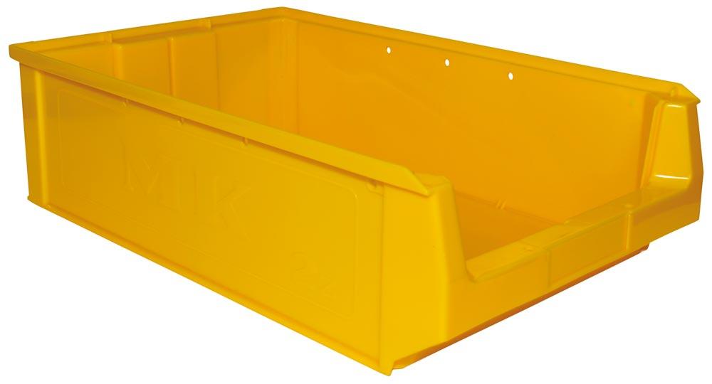 Sichtlagerkästen - PE - 16 l - 140x310x500 mm - 14 Stück - Sichtlagerkasten - gelb