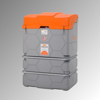 Mobile Outdoor Diesel Tankanlage mit Klappdeckel - Tankstation mit Zapfpistole - Volumen 1000 l