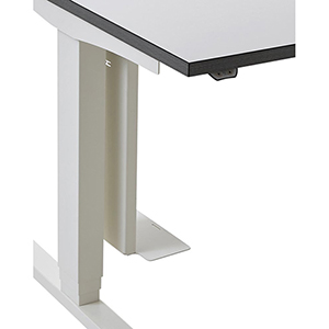 PC-Halter, BxT 183x400 mm, links innen, weißaluminium, Traglast bis max. 15 kg, für elektrisch höhenverstellbaren Schreibtischen SOLID