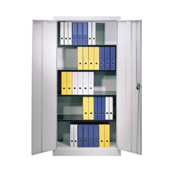 Aktenschrank, Büroschrank - 1950x950x420 mm - 4 Böden - 65 kg je Boden - grau