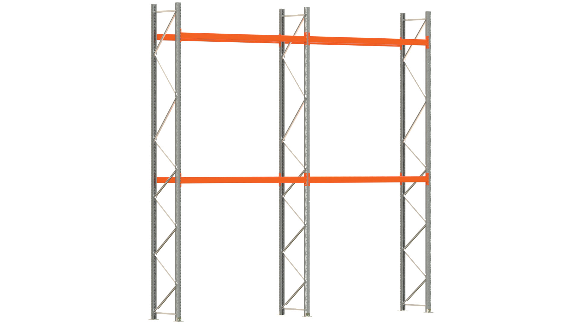 Palettenregal ARTUS - Breite 565,5 cm - Höhe 550 cm - Tiefe 80 cm - Fachlast 2000 kg - 12 Palettenstellplätze