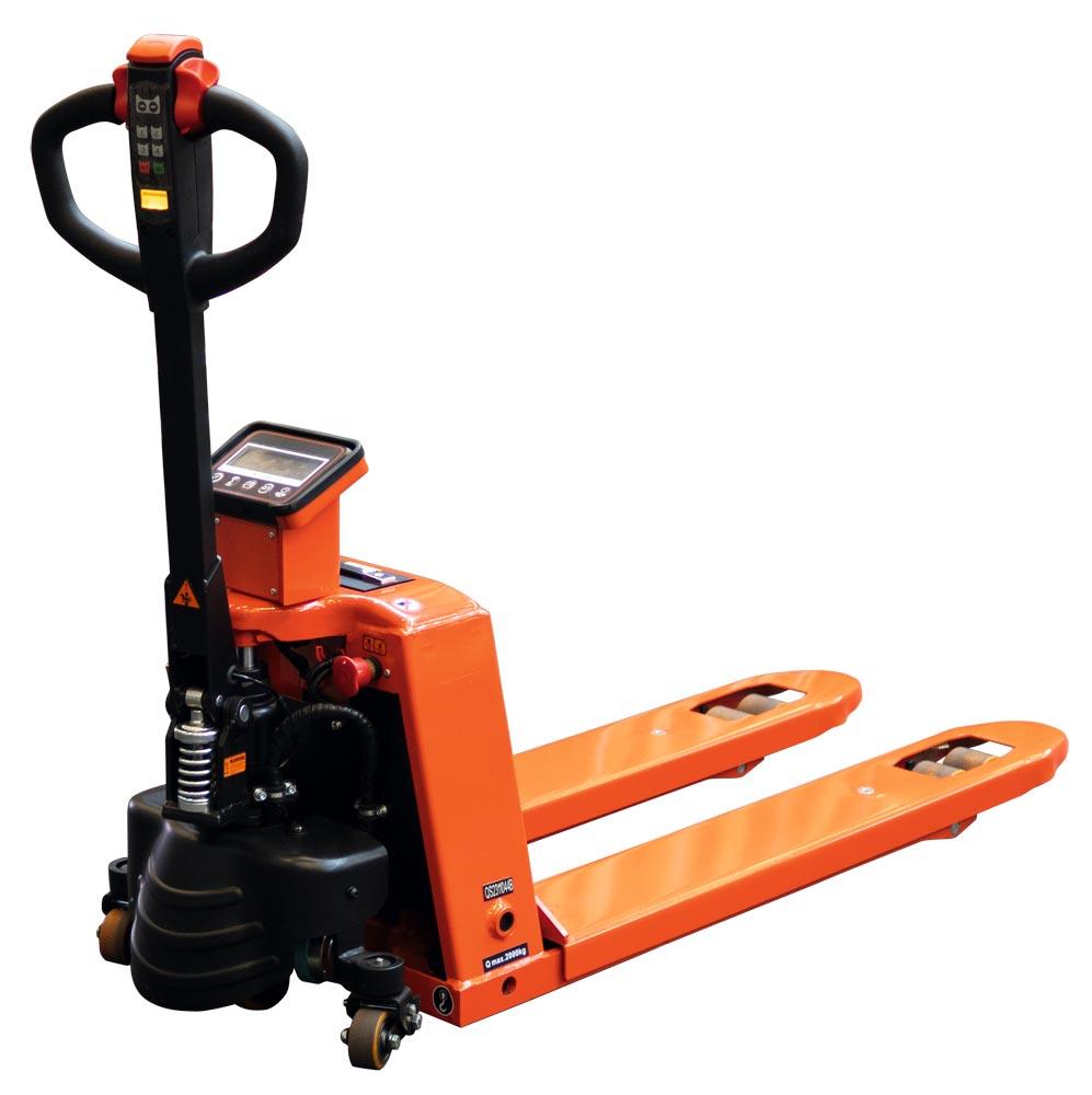 Hubwagen mit elektrischem Fahrantrieb und Waage