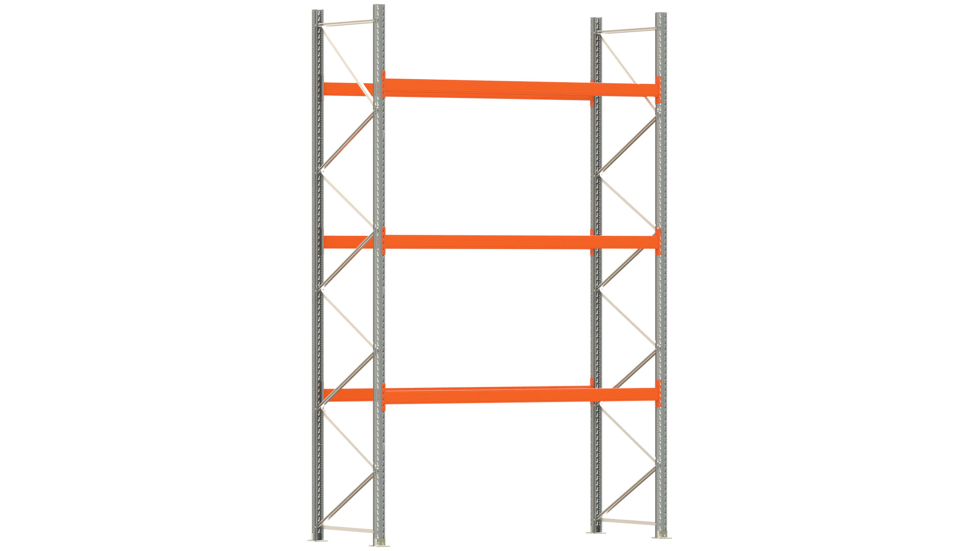 Palettenregal ARTUS - Breite 287 cm - Höhe 450 cm - Tiefe 110 cm - Fachlast 2000 kg - 12 Palettenstellplätze