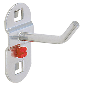 Werkzeughalter mit schrägem Hakenende, Durchm. 6 mm, Länge 50 mm, ähnlich RAL 9006 aluminium