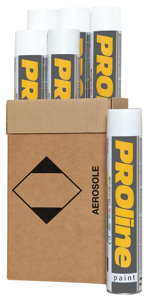 Bodenmarkierung, Bodenmarkierfarbe weiß, VE 6 Stück