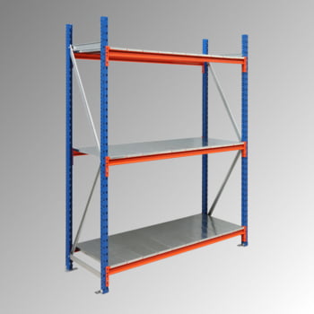 Weitspannregal EMMA - Breite: 270 cm - Tiefe: 80 cm - Höhe: 250 cm - 4 Böden - Grundfeld