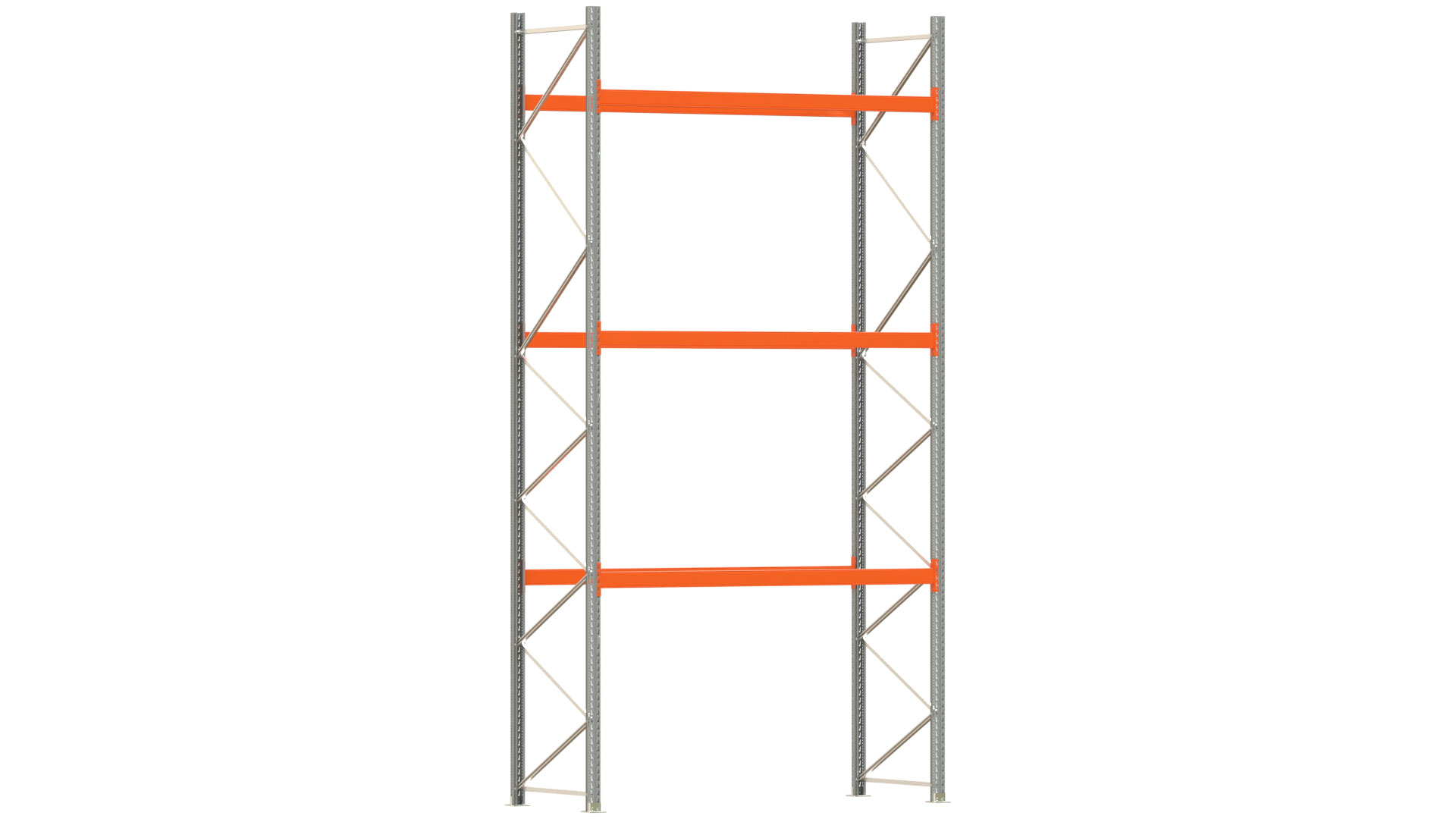 Palettenregal ARTUS - Breite 287 cm - Höhe 550 cm - Tiefe 110 cm - Fachlast 2000 kg - 12 Palettenstellplätze