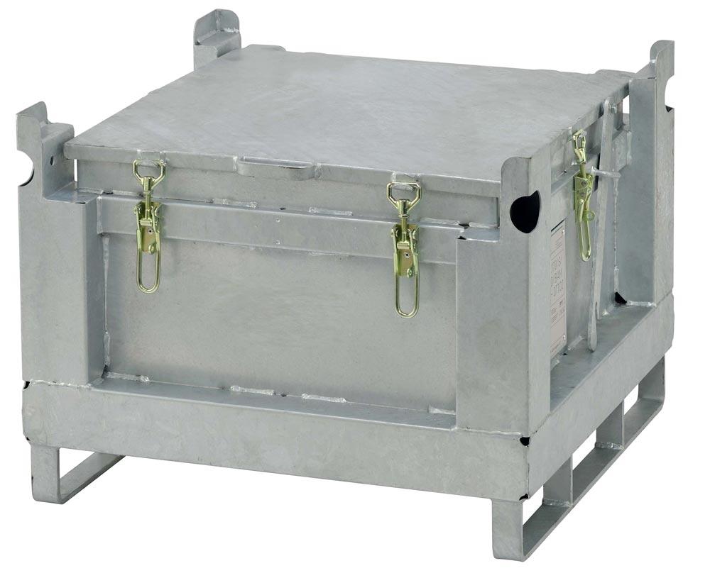 Gefahrstoffdepot, Akku-Sammelbehälter aus Stahl