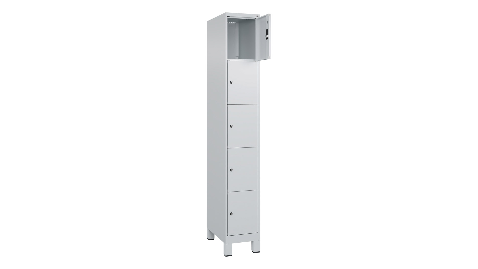 Fächerschrank, Breite 30 cm, Höhe 195 cm, Tiefe 50 cm, 5 Fächer