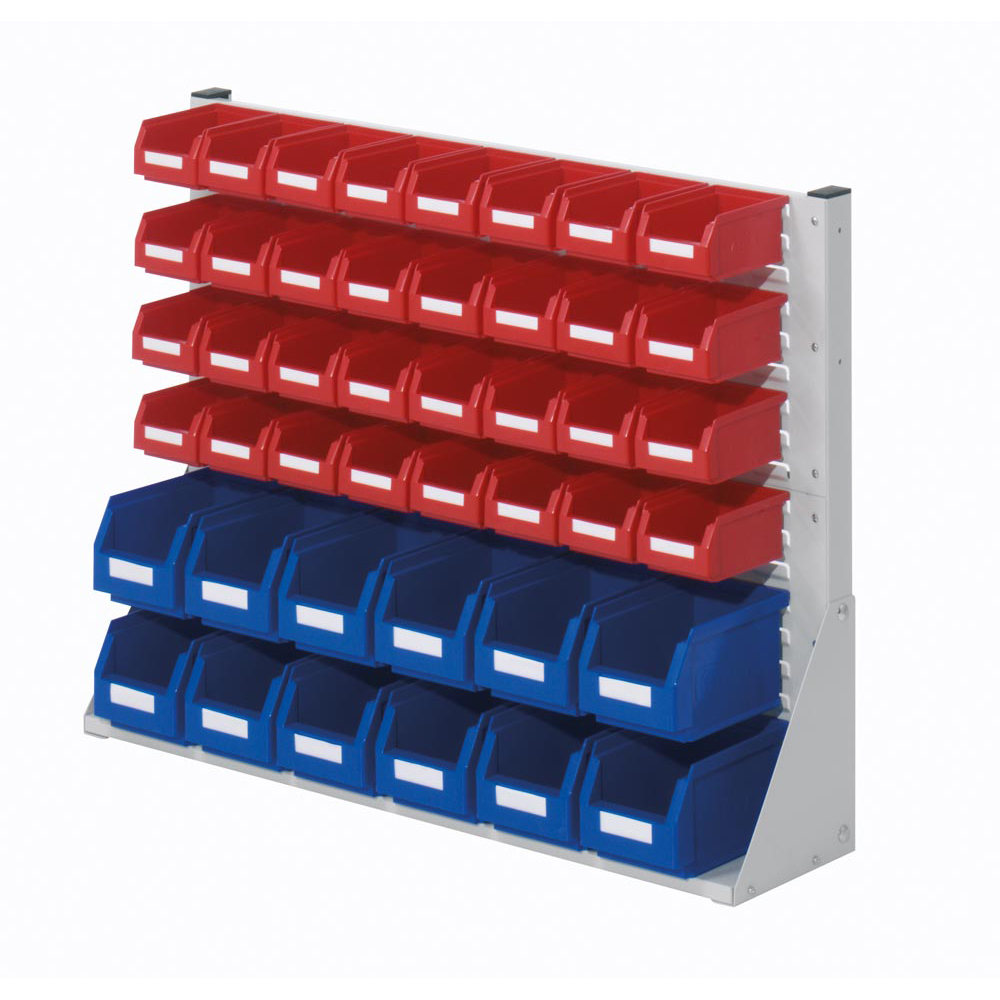 Kleinteileregal, Magazinregal für Sichtlagerkästen, beidseitig