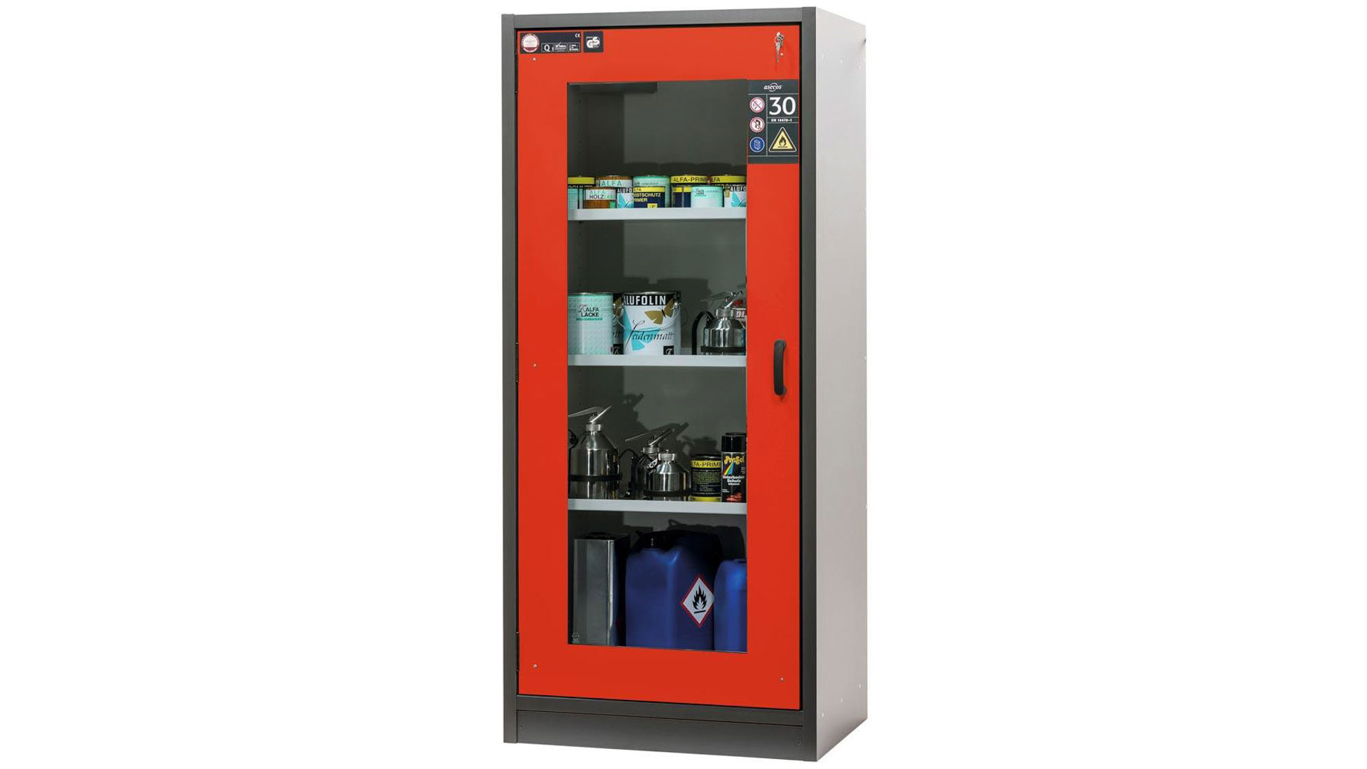 Gefahrstoffschrank Typ 30 mit Sichtfenster