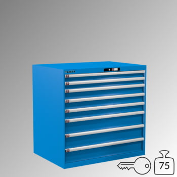 Lista Schubladenschrank - 78.294.010 - 1.000x1.023x725 mm (HxBxT) - 8 Schubladen - 75 kg - Key Lock - lichtblau (RAL 5012)