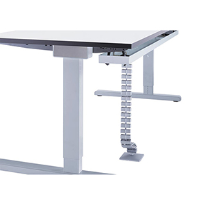 Kabelkette, vertikal, 8-förmig, weißaluminium