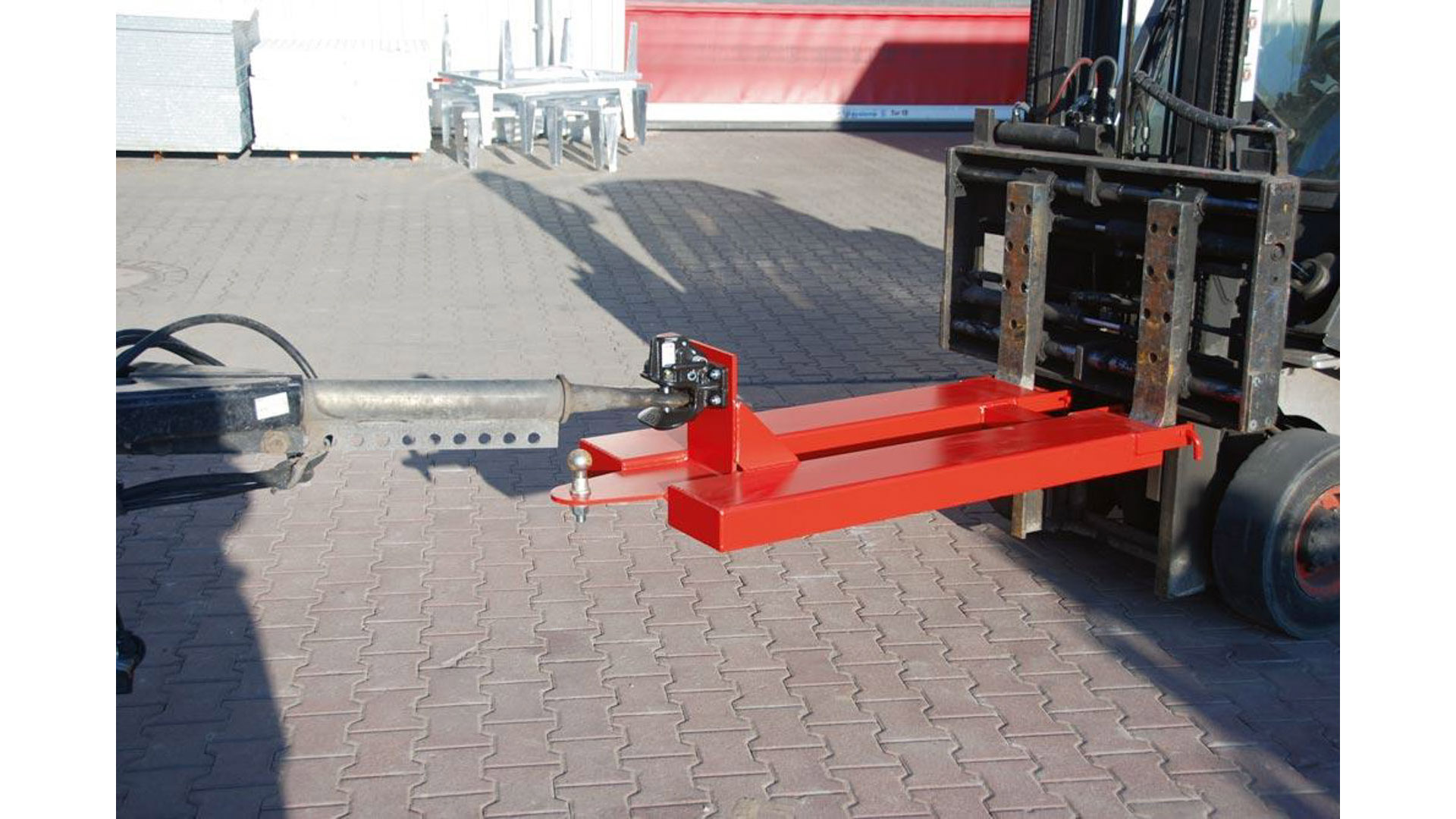 Rangierhilfe für Anhänger - Kugel + Rockinger 244-2 25 mm - feuerrot