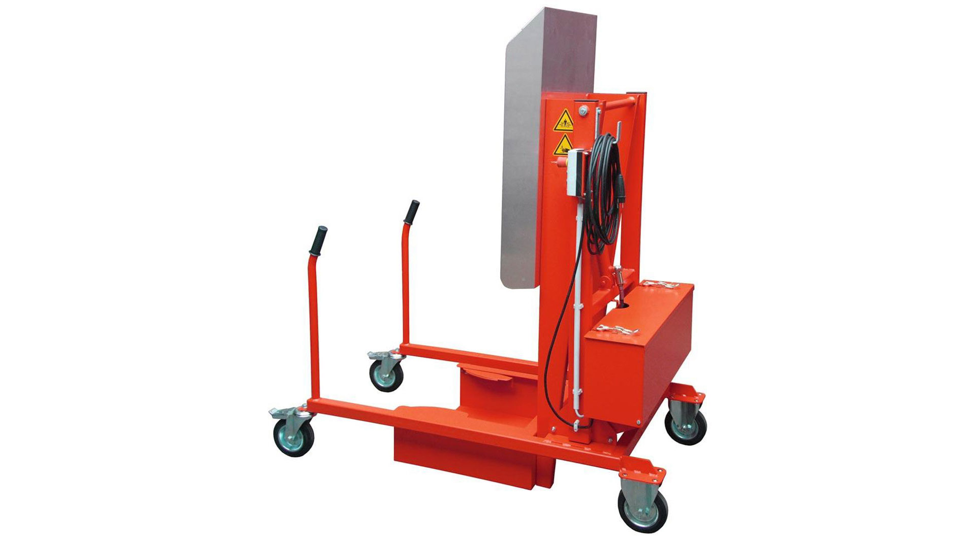 Mülltonnen-Kippstation - Tragkraft 110 kg - elektrisch 230 Volt - feuerrot