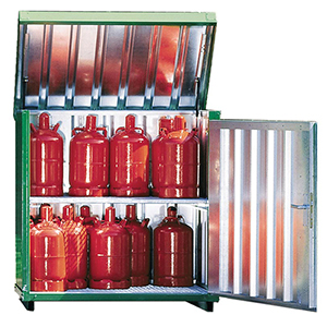 Aufpreis für Außenwandlackierung in RAL-Farbe nach Wunsch zu Gasflaschenboxen BxTxH 1420x1490x1470 mm