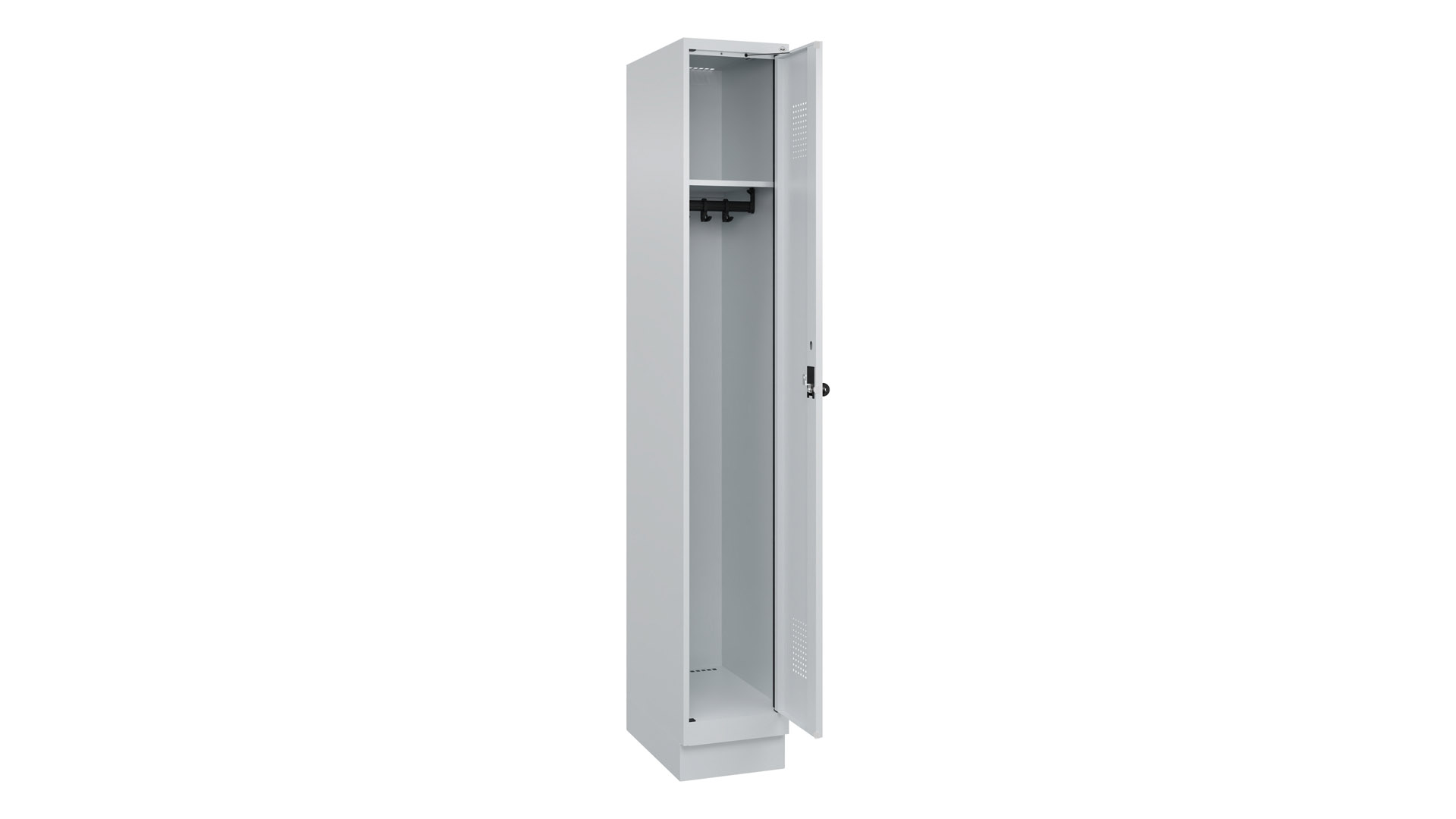 Spind - Garderobenschrank, Breite 30 cm, Höhe 195 cm, Tiefe 50 cm, 1 Abteile