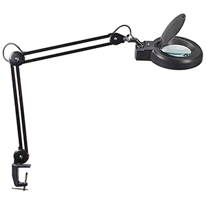 Schreibtischlampe, LED-Lupenleuchte, 3 Dioptrien, 1,75-fache Vergrößerung, 90 LEDs, Höhe 420 mm