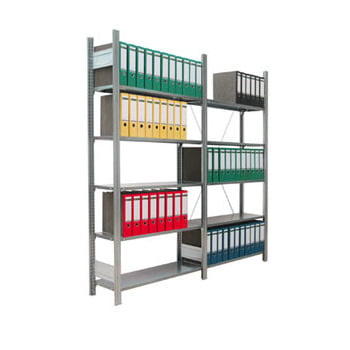 Aktenregal - Ordnerregal - 2.000 x 931 x 626 mm (HxBxT) - 5 Böden - 80 kg - Grundregal