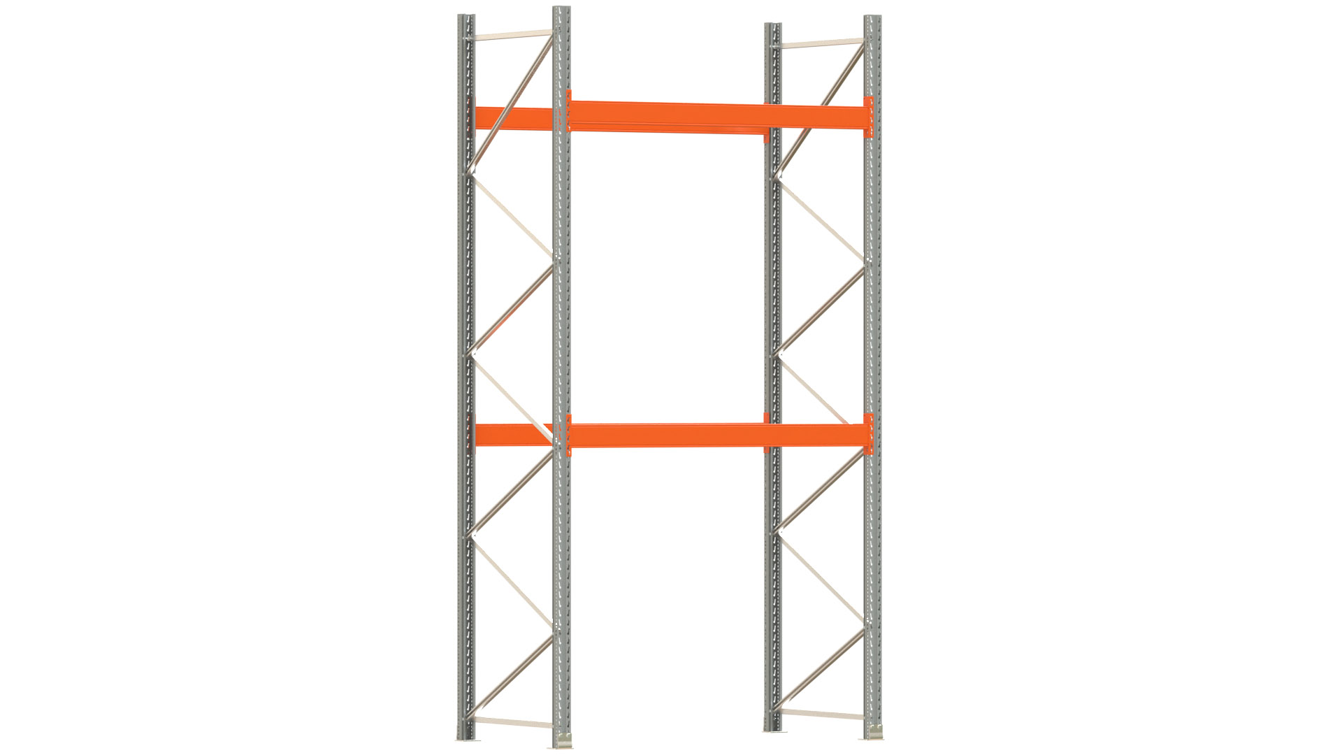 Palettenregal ARTUS - Breite 207 cm - Höhe 400 cm - Tiefe 110 cm - Fachlast 3000 kg - 6 Palettenstellplätze