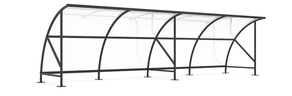 Fahrradüberdachung, Bogendach