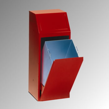 Selbstschließender Wertstoffsammler mit Klapptüre