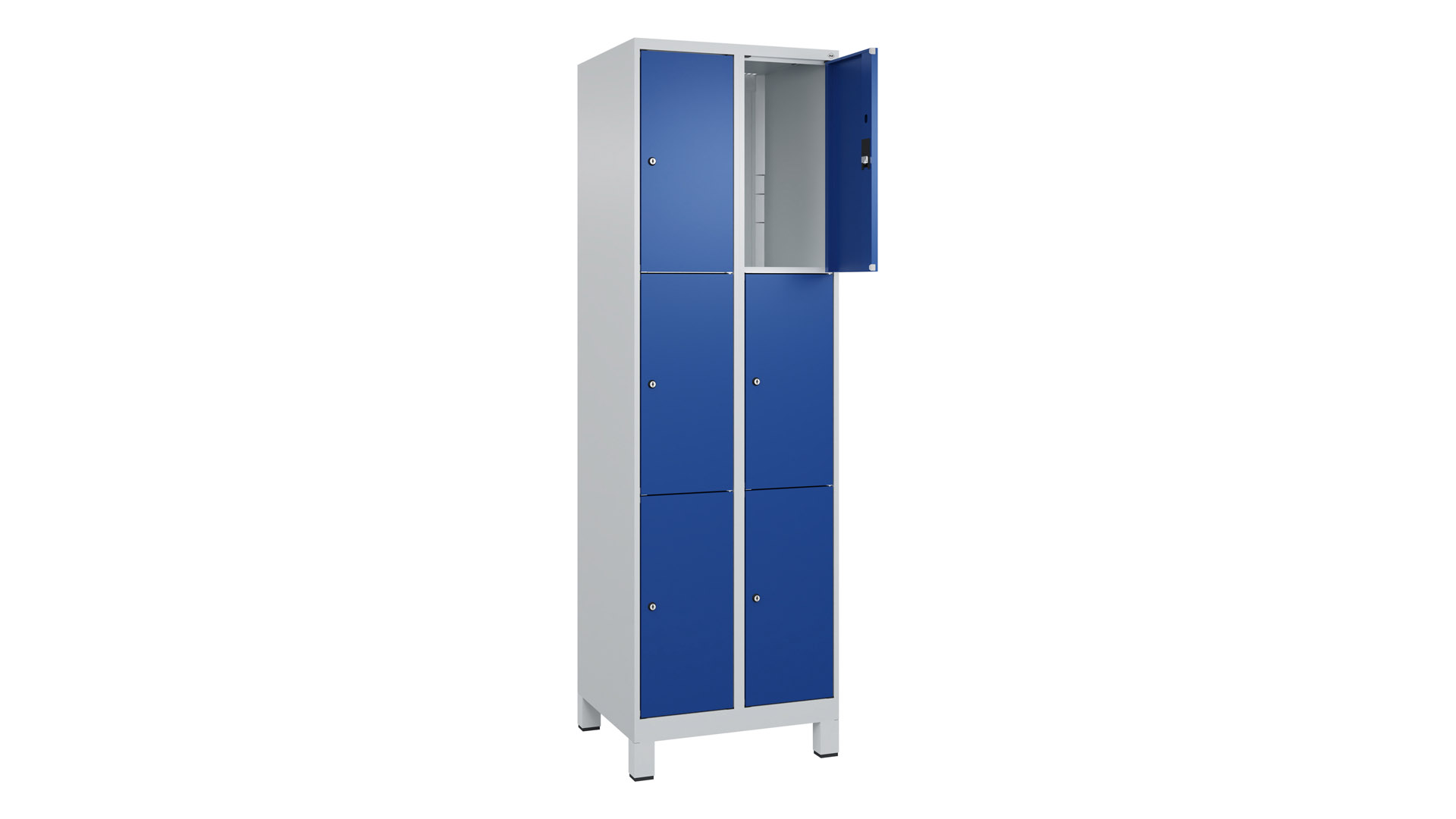 Fächerschrank, Breite 60 cm, Höhe 195 cm, Tiefe 50 cm, 6 Fächer