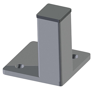 Eckpfosten für Trennwandschutzgitter, Höhe 2200 mm, RAL 7037 staubgrau