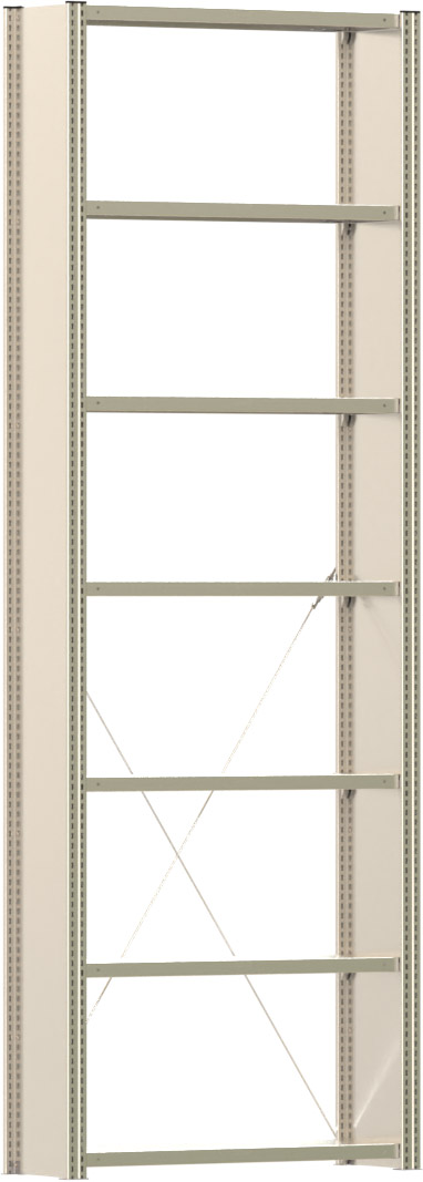 Fachbodenregal BERT - Breite: 100,5 cm - Tiefe: 30 cm - Höhe: 300 cm - 7 Böden - Grundregal