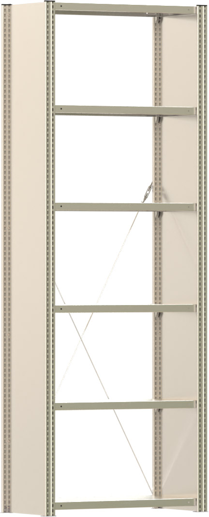 Fachbodenregal BERT - Breite: 87,5 cm - Tiefe: 40 cm - Höhe: 250 cm - 6 Böden - Grundregal