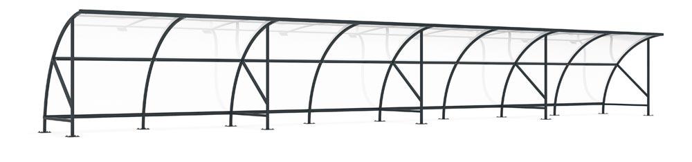 Fahrradüberdachung, Bogendach