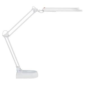 Schreibtischlampe, LED-Leuchte ATLANTIC, Standfuß, Leuchtenkopf 330x70 mm, Höhe 450 mm, 21 LEDs, 9 W, weiß
