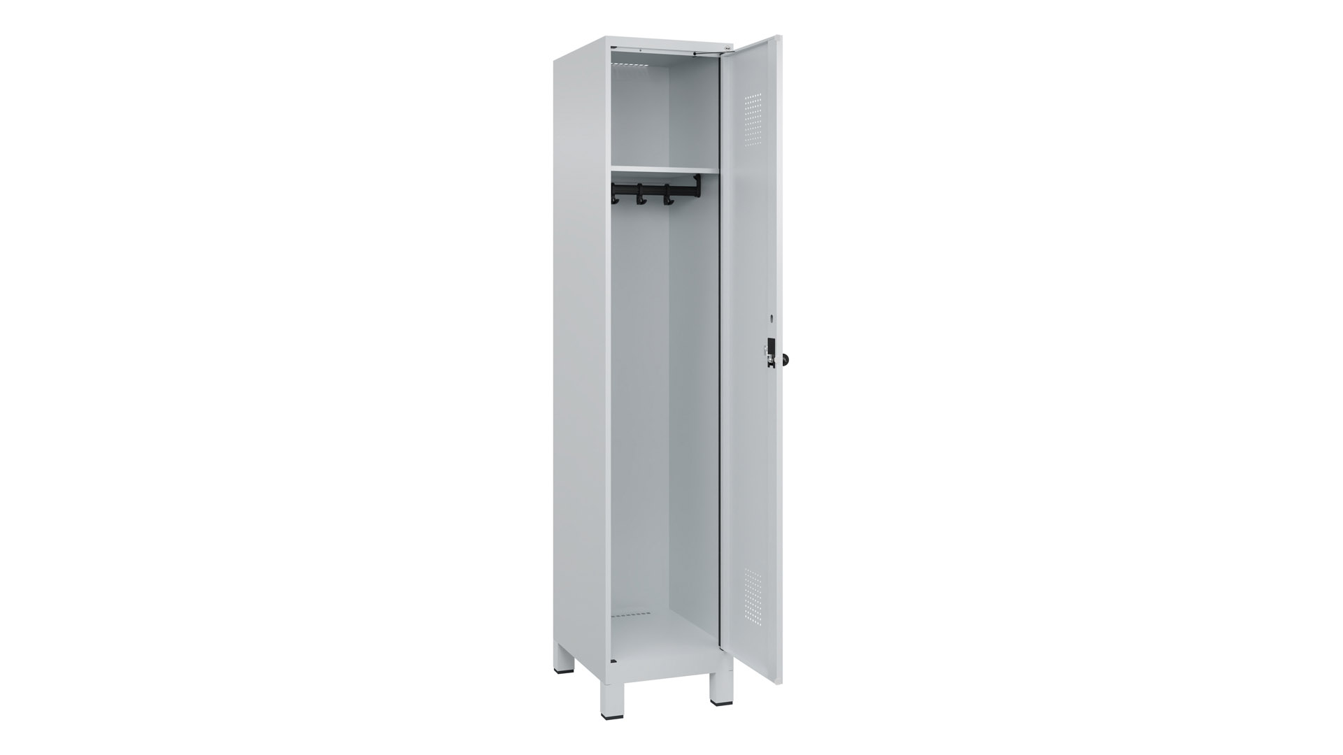 Spind - Garderobenschrank, Breite 40 cm, Höhe 195 cm, Tiefe 50 cm, 1 Abteile