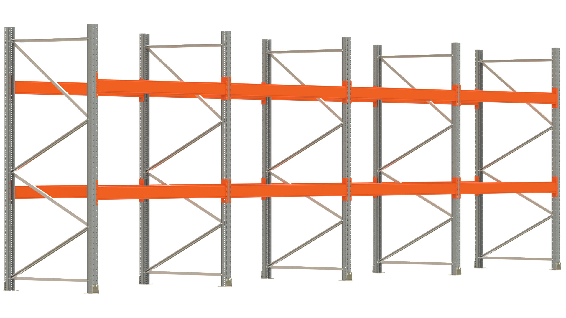 Palettenregal ARTUS - Breite 802,5 cm - Höhe 250 cm - Tiefe 110 cm - Fachlast 3000 kg - 24 Palettenstellplätze