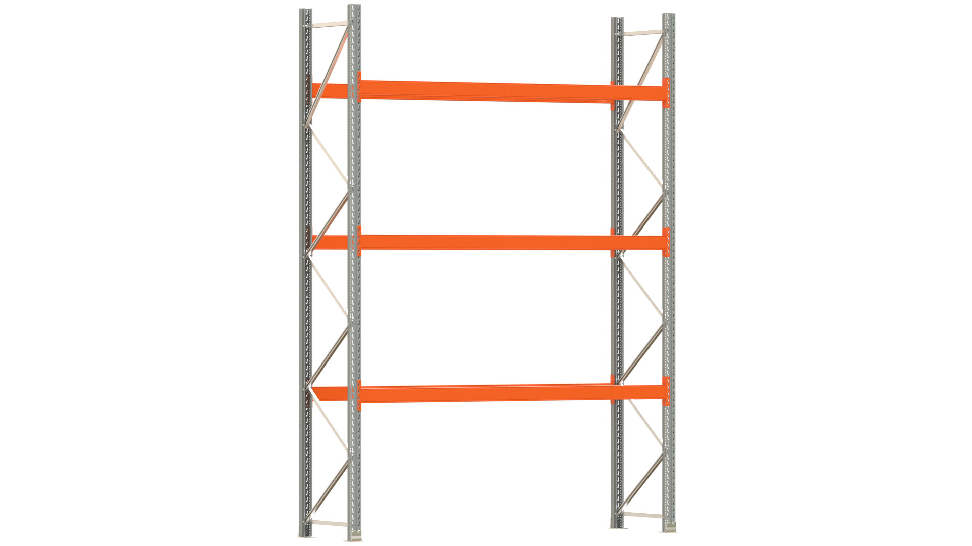 Palettenregal ARTUS - Breite 287 cm - Höhe 400 cm - Tiefe 80 cm - Fachlast 2000 kg - 8 Palettenstellplätze