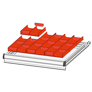 Schubladentrenner, Einteilungsmaterial-Set