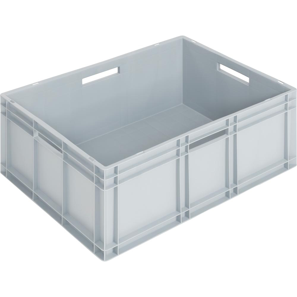 Euronormbehälter, BxTxH 800x600x320 mm,Systemverbundboden, Farbe grau