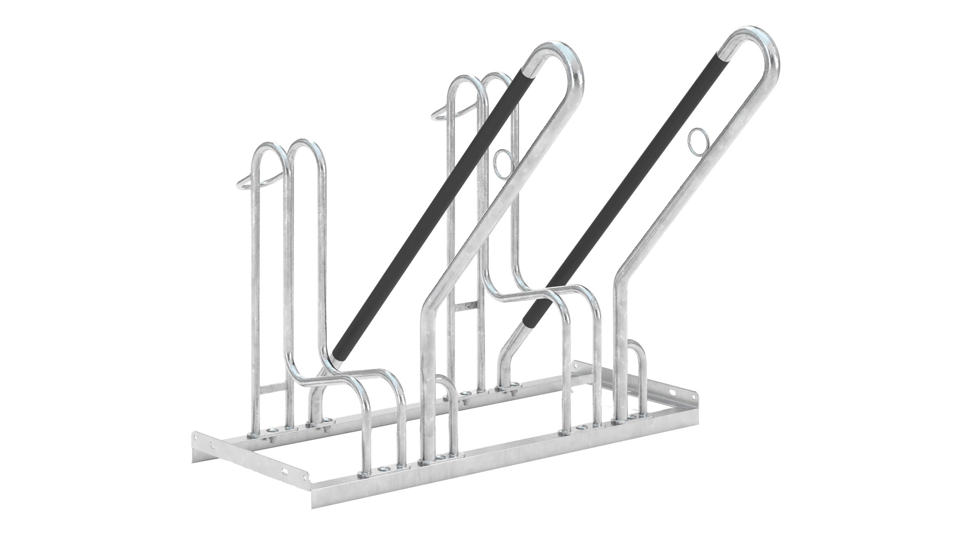 Fahrradbügel, Anlehnbügel - für 2 Fahrräder - Breite: 100 cm - verzinkt
