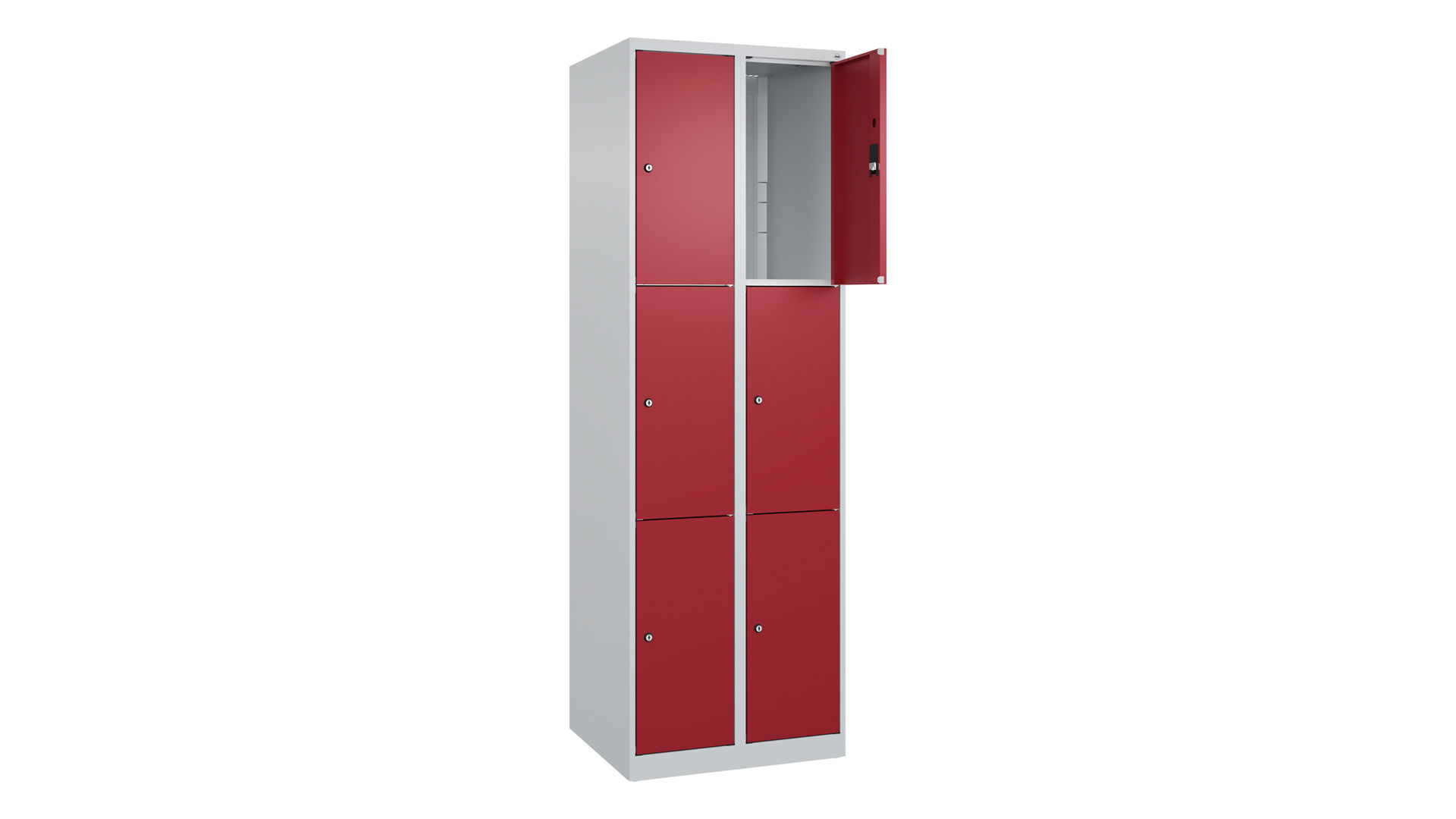 Fächerschrank, Breite 60 cm, Höhe 185 cm, Tiefe 50 cm, 6 Fächer