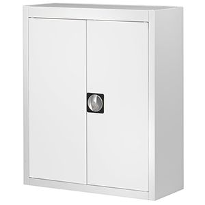 Flügeltürenschrank, RAL 7035 lichtgrau, BxTxH 680x280x820 mm