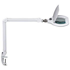 Schreibtischlampe, LED-Lupenlampe, 3 Dioptrien, 1,75-fache Vergrößerung, 84 LEDs, dimmbar, Höhe 420 mm