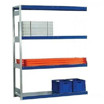 Weitspannregal EMMA - Breite: 201 cm - Tiefe: 50 cm - Höhe: 300 cm - 4 Böden - Anbaufeld