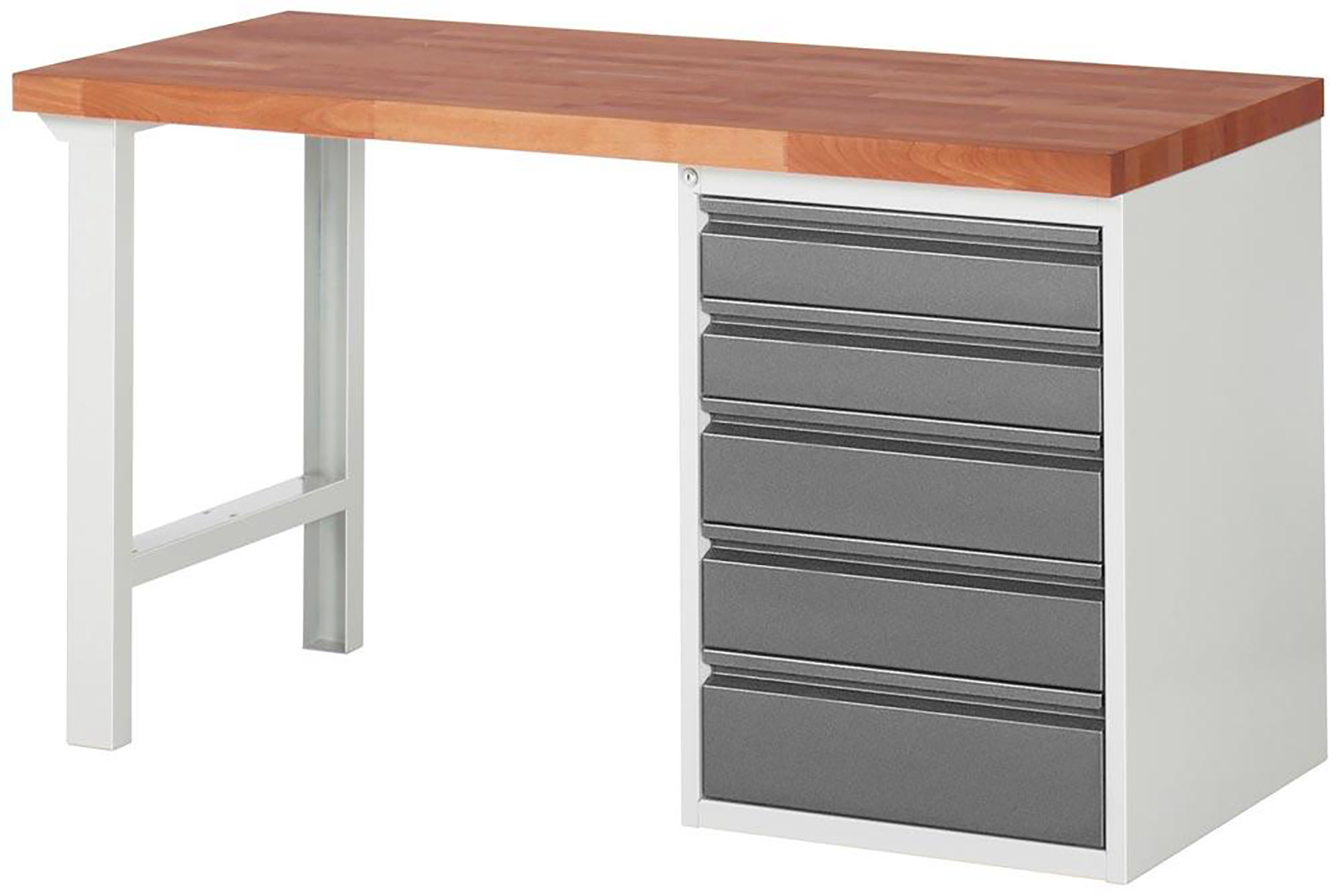 Werkbank 7000 BR, BxTxH 1500xT700xH890 mm, 5 Schubladen