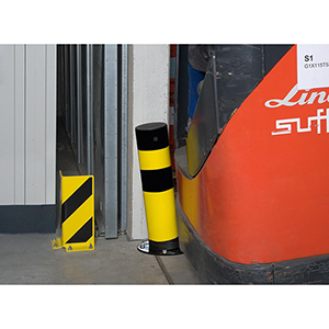 Flexibler Rammschutz-Poller zum Aufdübeln